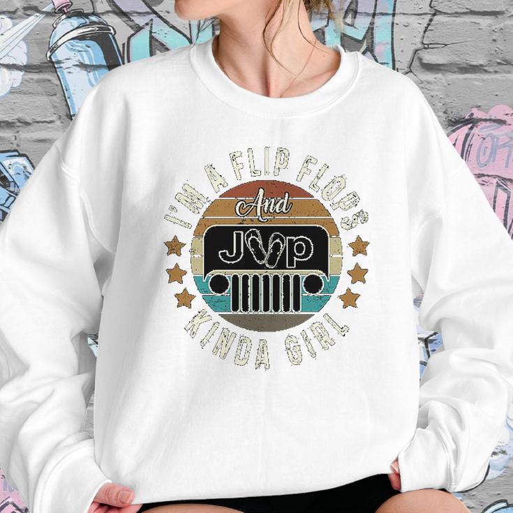 Im A Flip Flops Kinda Girl Vintage Sweatshirt Gifts for Her