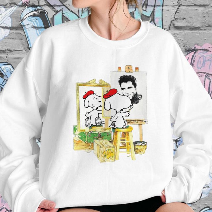 Funny Snoopys Painting The Picture - Elvis Presley Sweatshirt Gifts for Her