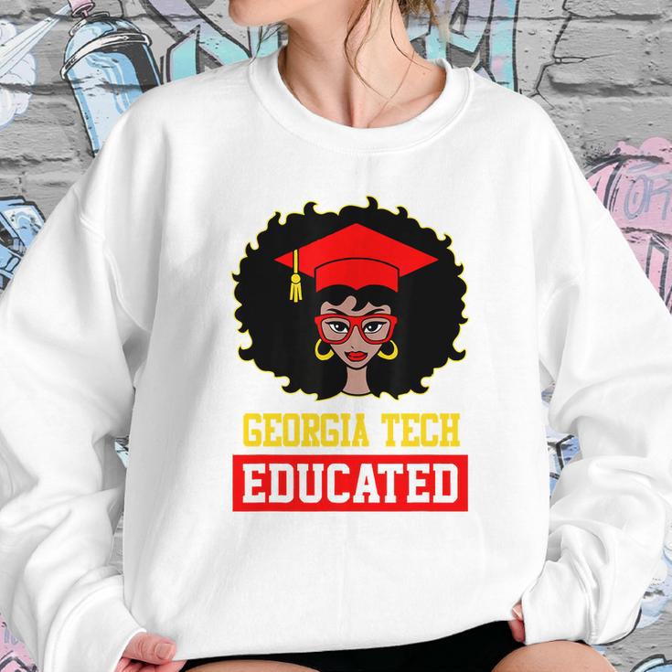 Georgia Tech Educated Black Girl Graduate University Black History Month Proud Black Gift Sweatshirt Gifts for Her