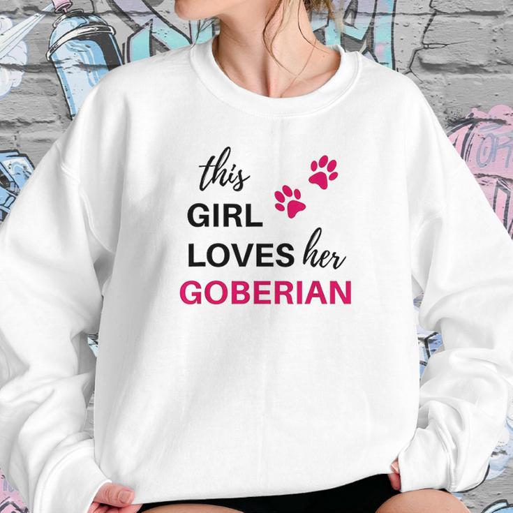 Goberian Gift This Girl Loves Her Goberian Sweatshirt Gifts for Her