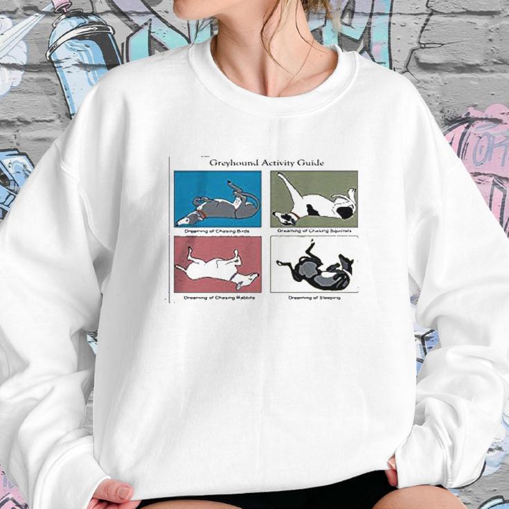 Greyhound Activity Guide Ash Grey Sweatshirt Gifts for Her