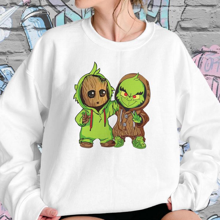 Grinch And Groot Sweatshirt Gifts for Her