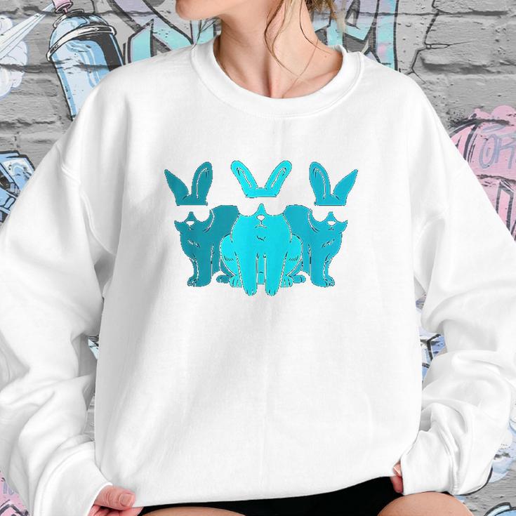 Hip Trio Bunnies Shades Funny Hipster Easter Sweatshirt Gifts for Her