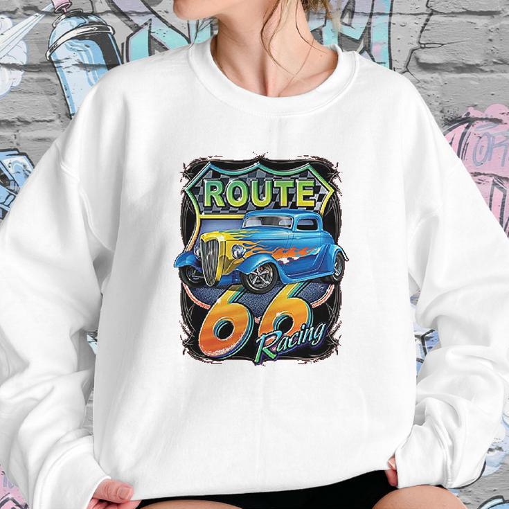 Hot Rod Route 66 Sign Sweatshirt Gifts for Her