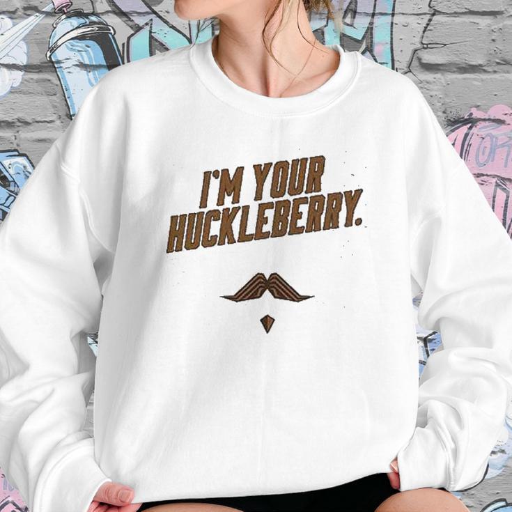 Im Your Huckleberry Western Quote Funny Vintage Gray Sweatshirt Gifts for Her