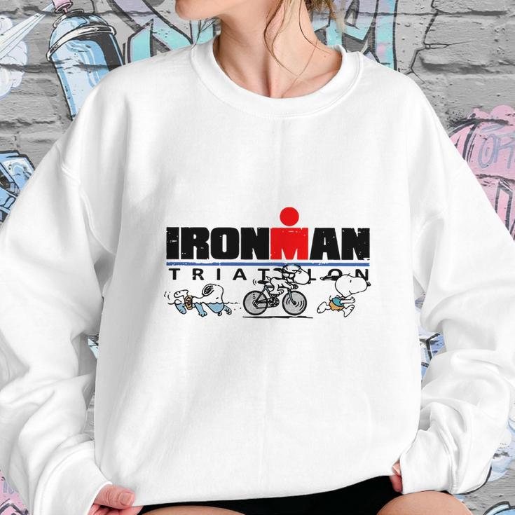 Ironman Triathlon Snoopy Sweatshirt Gifts for Her