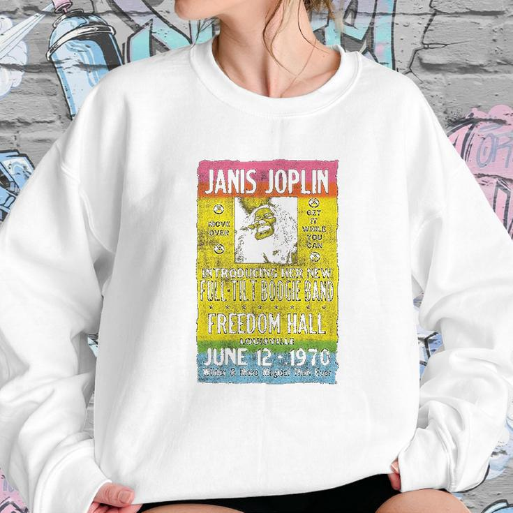 Janis Joplin Freedom Hall Poster Fitted Jersey Sweatshirt Gifts for Her