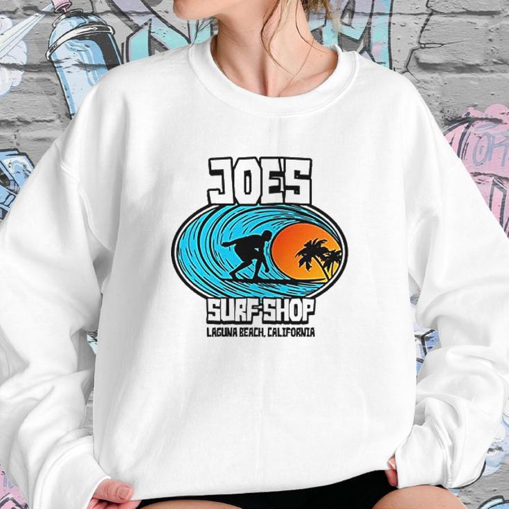 Joes Surf Shop Graphic Art Sweatshirt Gifts for Her