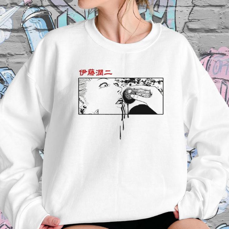 Junji Ito Woman Eating Globule Sweatshirt Gifts for Her