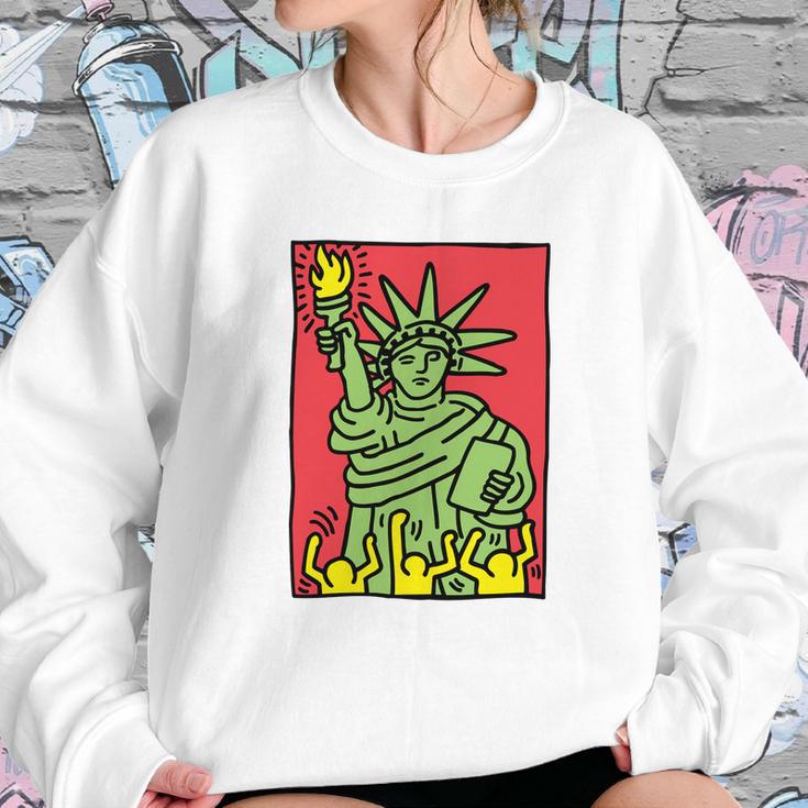 Keith Haring Funny Lady Liberty Sweatshirt Gifts for Her