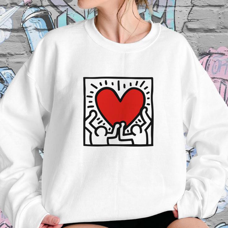 Keith Haring Heart Sweatshirt Gifts for Her