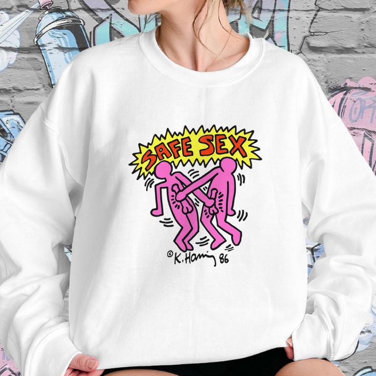 Keith Haring Safe Aids Instruction Sweatshirt Gifts for Her