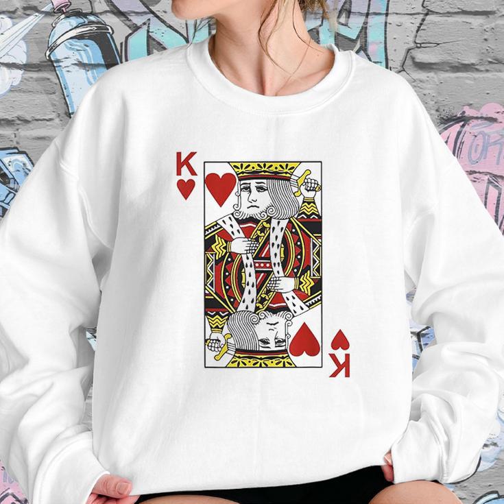 King Of Hearts Blackjack Cards Poker Sweatshirt Gifts for Her