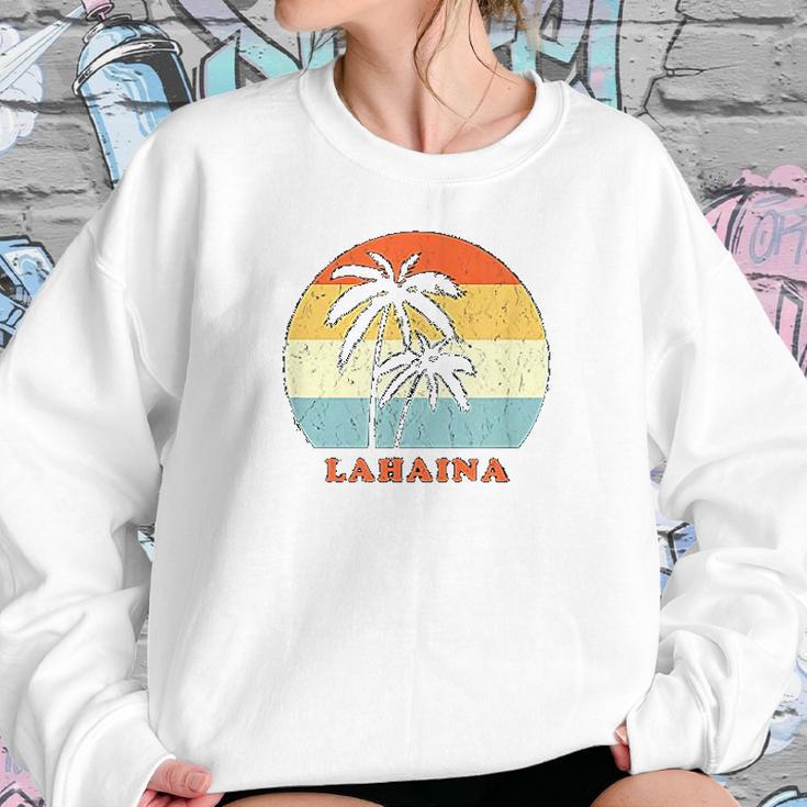 Lahaina Maui Vintage Sun Surf Throwback Vacation Sweatshirt Gifts for Her