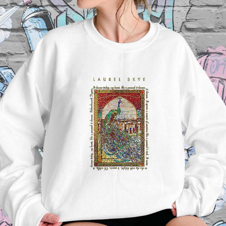 Laurel Skye Peacock Mosaic Art Sweatshirt Gifts for Her