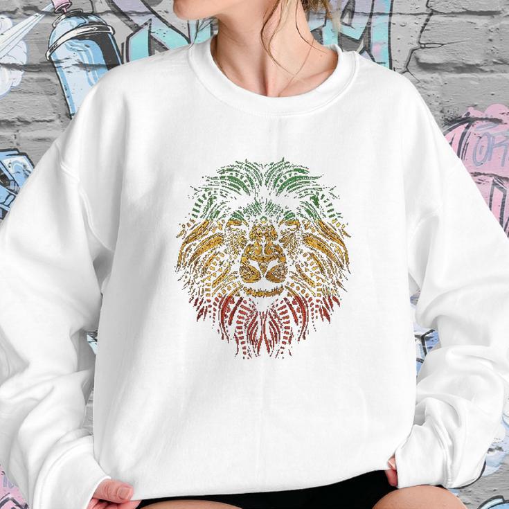 Lion Rasta Roots Rock Reggae Graphic Sweatshirt Gifts for Her