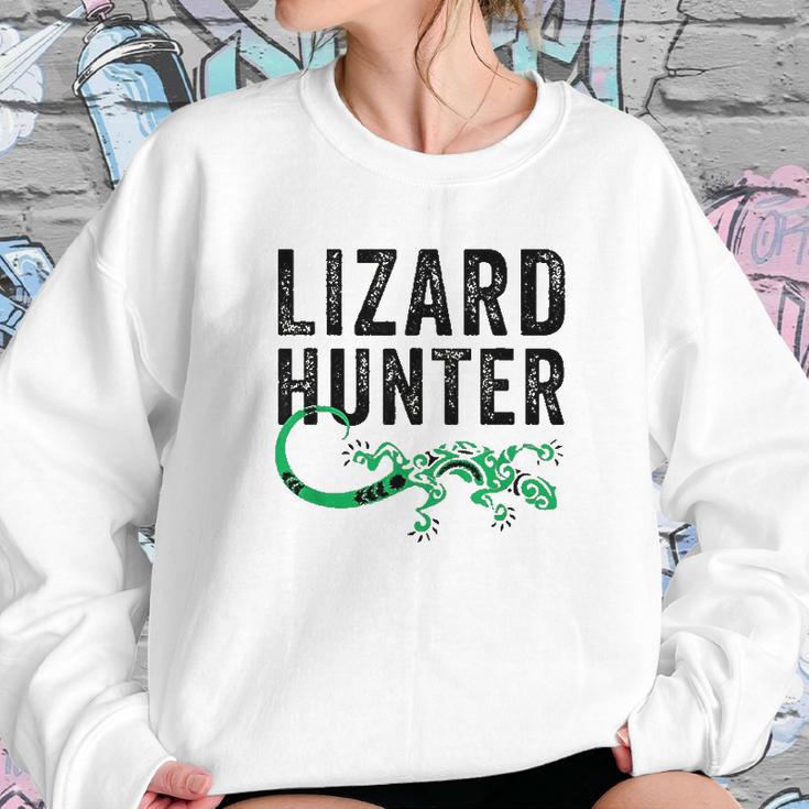 Lizard Hunter Funny Gecko Reptile Lover Kids Gift Sweatshirt Gifts for Her