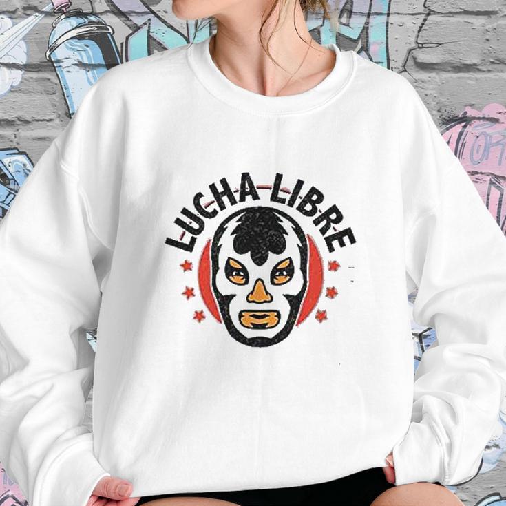 Lucha Libre Retro Mexican Wrestler Sweatshirt Gifts for Her