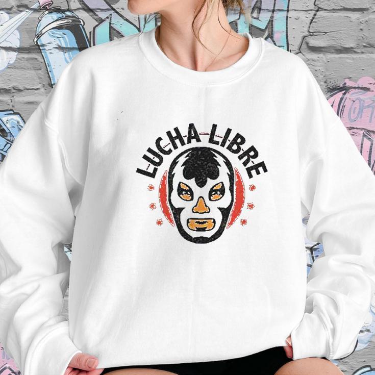 Lucha Libre Retro Mexican Wrestler Wrestling Red M Sweatshirt Gifts for Her