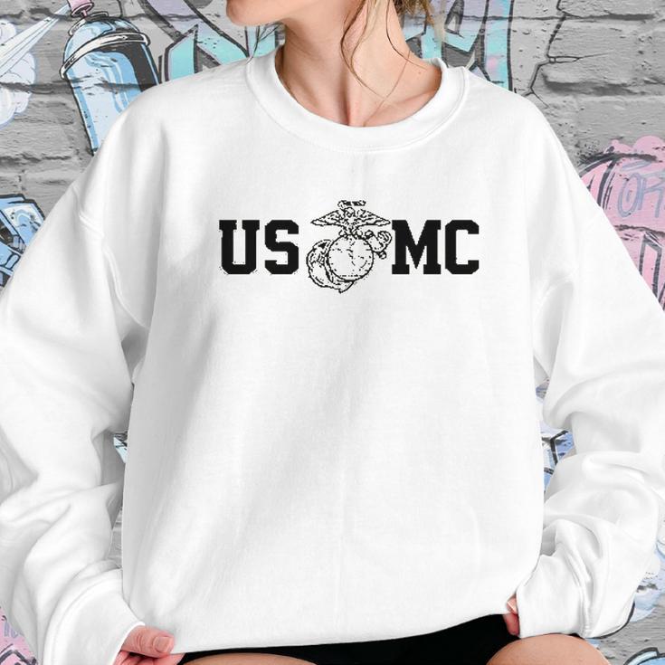 Lucky Ride Marine Corps Bull Dog Usmc Military Sweatshirt Gifts for Her