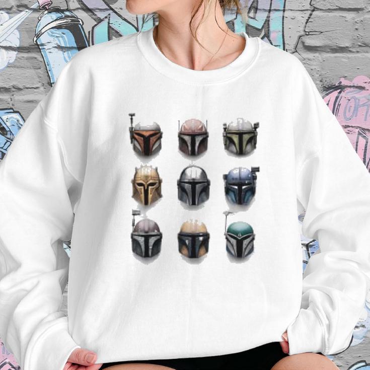 The Mandalorian Battle Worn Helmets Sweatshirt Gifts for Her