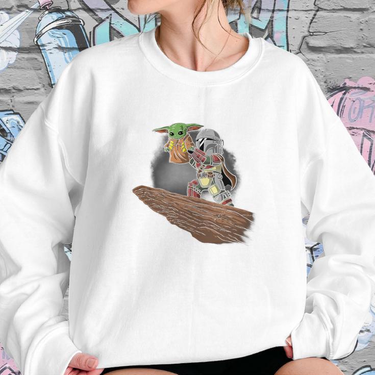 The Mandalorian Boba Fett And Baby Yoda Sweater Sweatshirt Gifts for Her