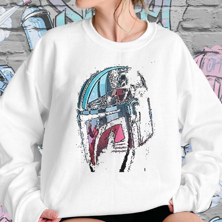 Mandalorian Helmet Reflection Sweatshirt Gifts for Her