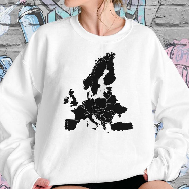 Map Of Europe Sweatshirt Gifts for Her