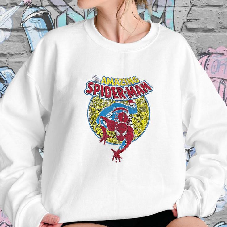 Marvel Amazing Spider-Man Vintage Comic Graphic Sweatshirt Gifts for Her