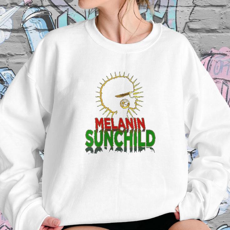 Melanin Woman With Kemetic Egyptian Jewelry Art Sweatshirt Gifts for Her