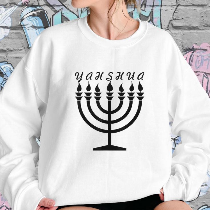 Menorah Hebrew Israelite Yahweh Yahshua Yeshua Torah Sweatshirt Gifts for Her