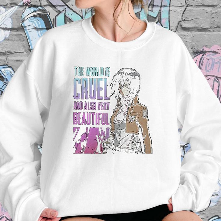 Mikasa The World Is Cruel Sweatshirt Gifts for Her