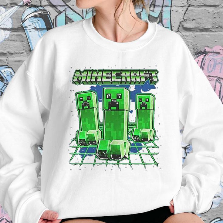 Minecraft Glowing Creepers Sweatshirt Gifts for Her