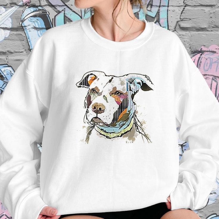 The Mountain Pet Pitbull Cotton Paper Pitbull Sweatshirt Gifts for Her