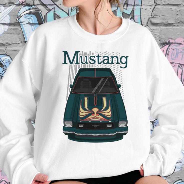 Mustang King Cobra 1978 Aqua Metallic Sweatshirt Gifts for Her