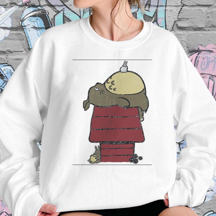 My Neighbor Peanut Totoro Snoopy Peanuts Neighbor Ghibli Japan Sweatshirt Gifts for Her