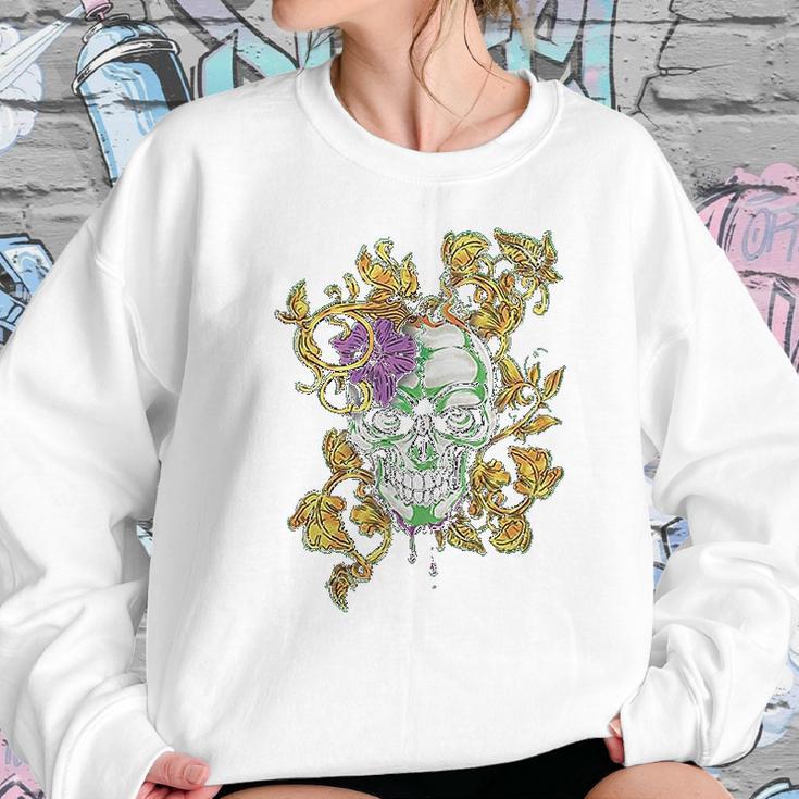 Old Glory Mardi Gras Voodoo Zombie Skull Mens Sweatshirt Gifts for Her