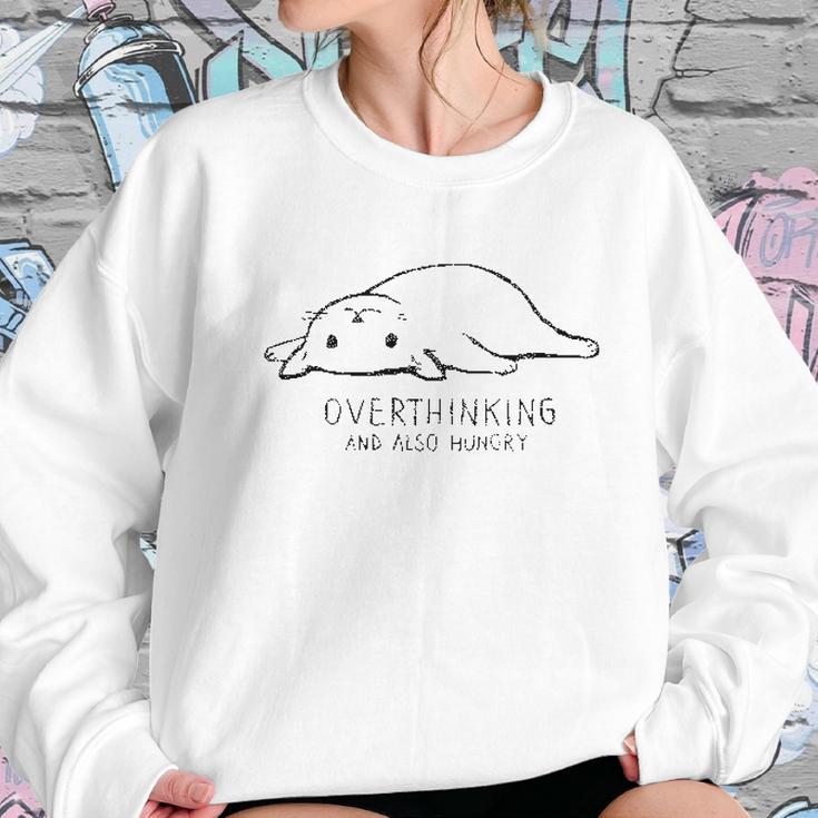 Overthinking And Also Hungry Best New Gift Sweatshirt Gifts for Her