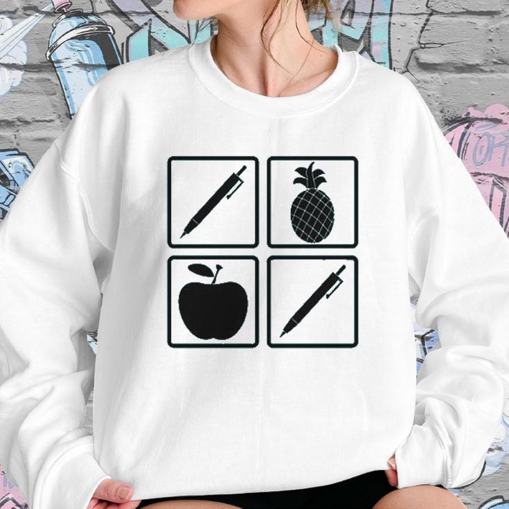 Pen Pineapple Apple Pen A Nice Funny Humor Sweatshirt Gifts for Her