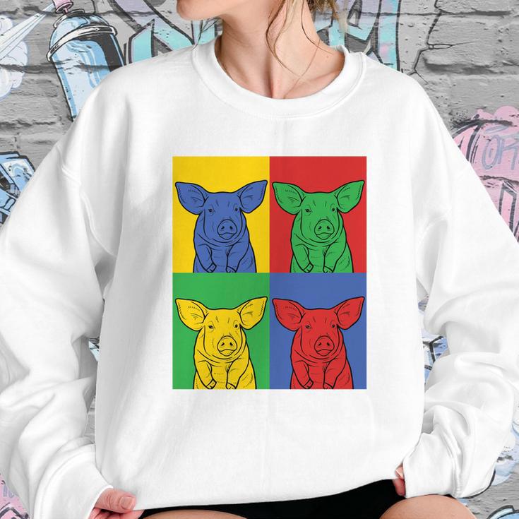 Pig Pop Art Retro Piggy Tee Sweatshirt Gifts for Her