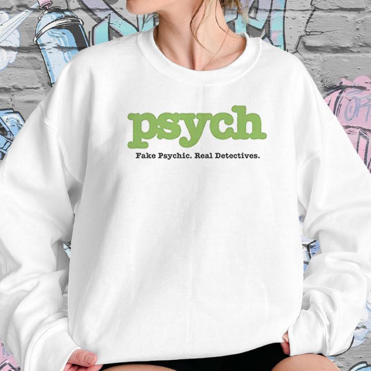 Psych Title Heather Ringer Sweatshirt Gifts for Her