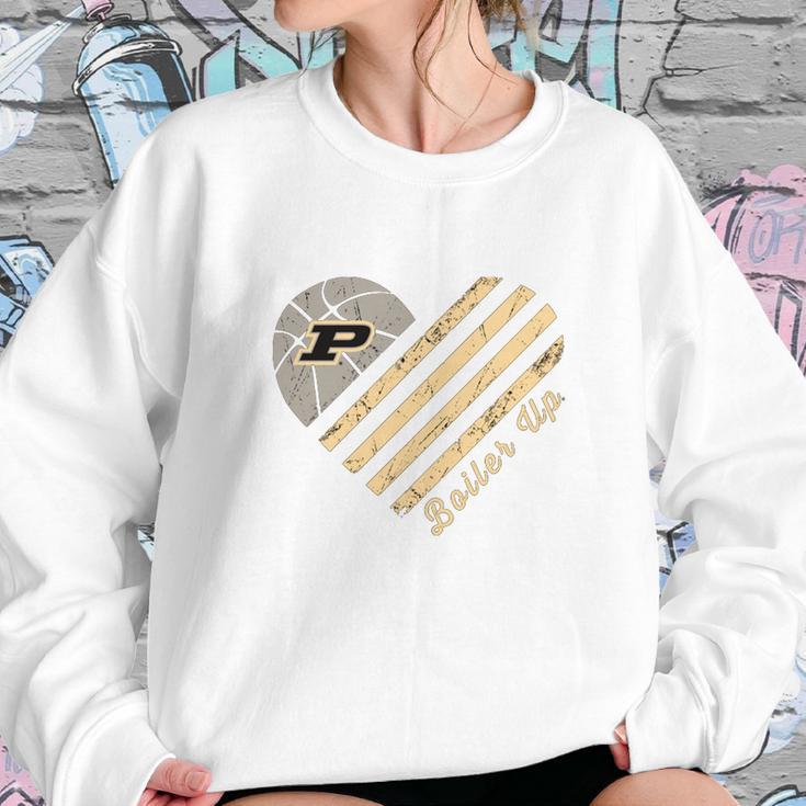 Purdue Boiler Up Heart Sweatshirt Gifts for Her