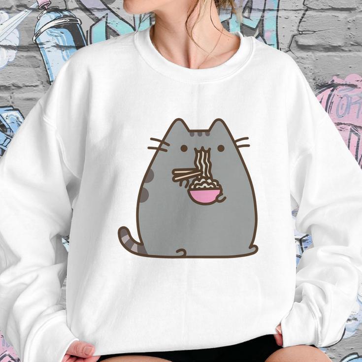 Pusheen The Cat Eating Noodles Sweatshirt Gifts for Her