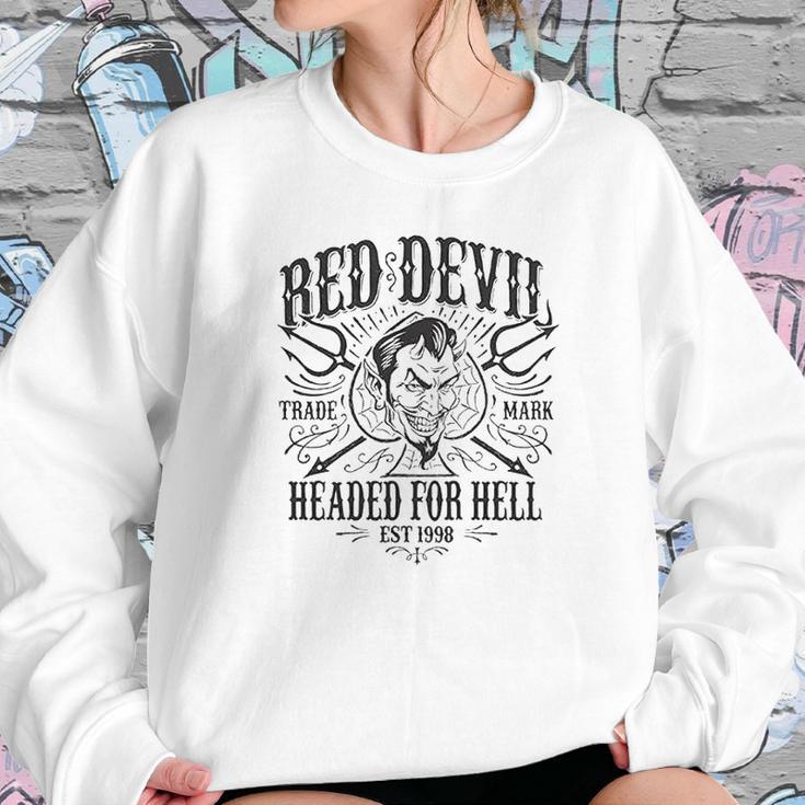 Red Devil Clothing Headed For Hell Sweatshirt Gifts for Her