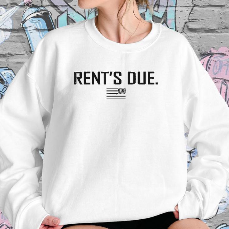 Rents Due Work Hard Bodybuilder Weightlifting Sweatshirt Gifts for Her