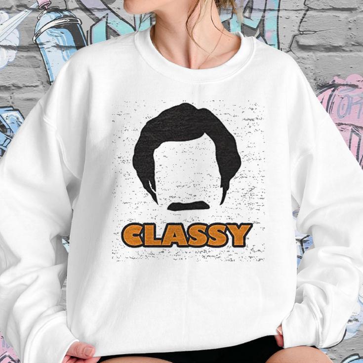 Ripple Junction Anchorman 2 Classy With Rons Hair Shape Sweatshirt Gifts for Her