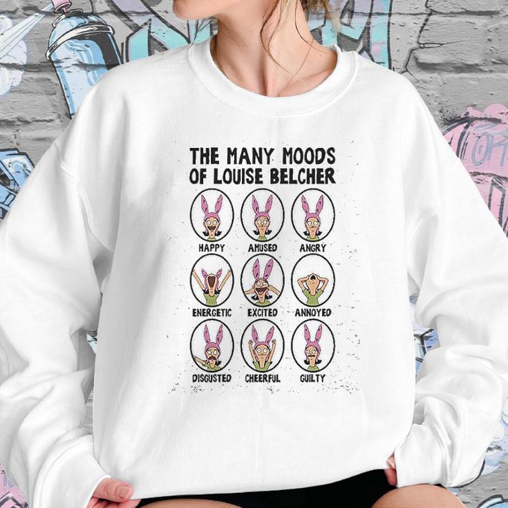 Ripple Junction Bobs Burgers Adult Unisex Many Moods Of Louise Light Weight Crew Sweatshirt Gifts for Her