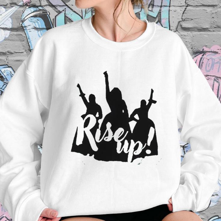 Rise Up Hamilton Young Scrappy Hungry Graphic Sweatshirt Gifts for Her