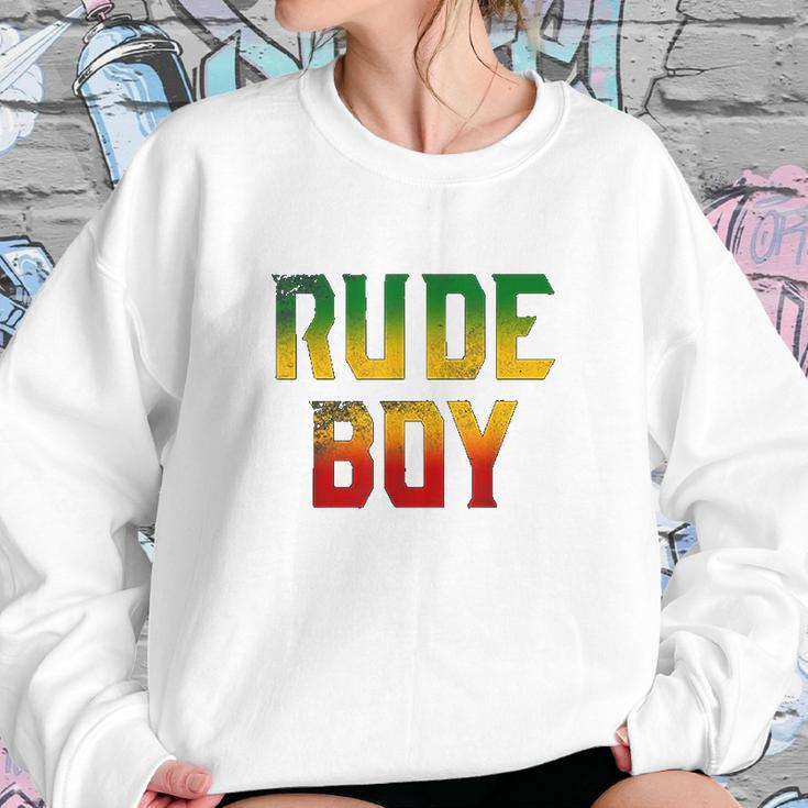 Rude Boy Rasta Reggae Roots Gifts Clothing Jamaica Sweatshirt Gifts for Her