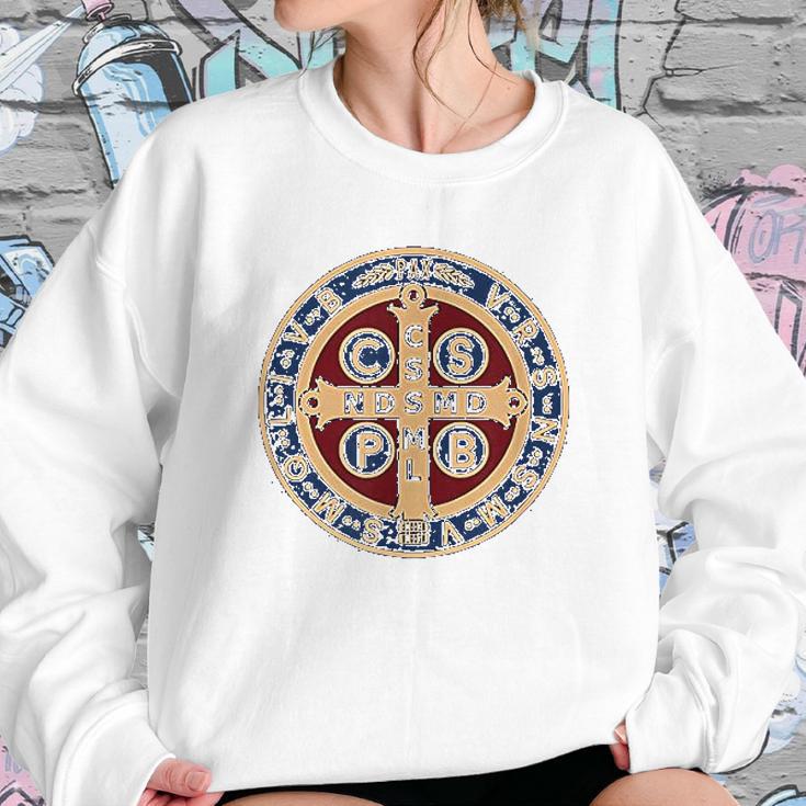 The Saint Benedict Medal Catholic Sweatshirt Gifts for Her